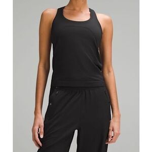 Lululemon Swiftly Tech Racerback Tank Top 2.0 Waist Length Black Sz 10 #768